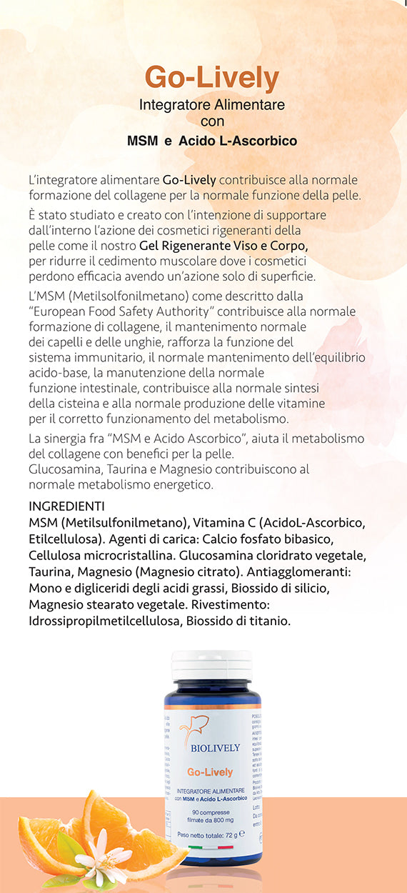 Go Lively | Integratore Alimentare Con MSM e Acido Ascorbico - 120 capsule